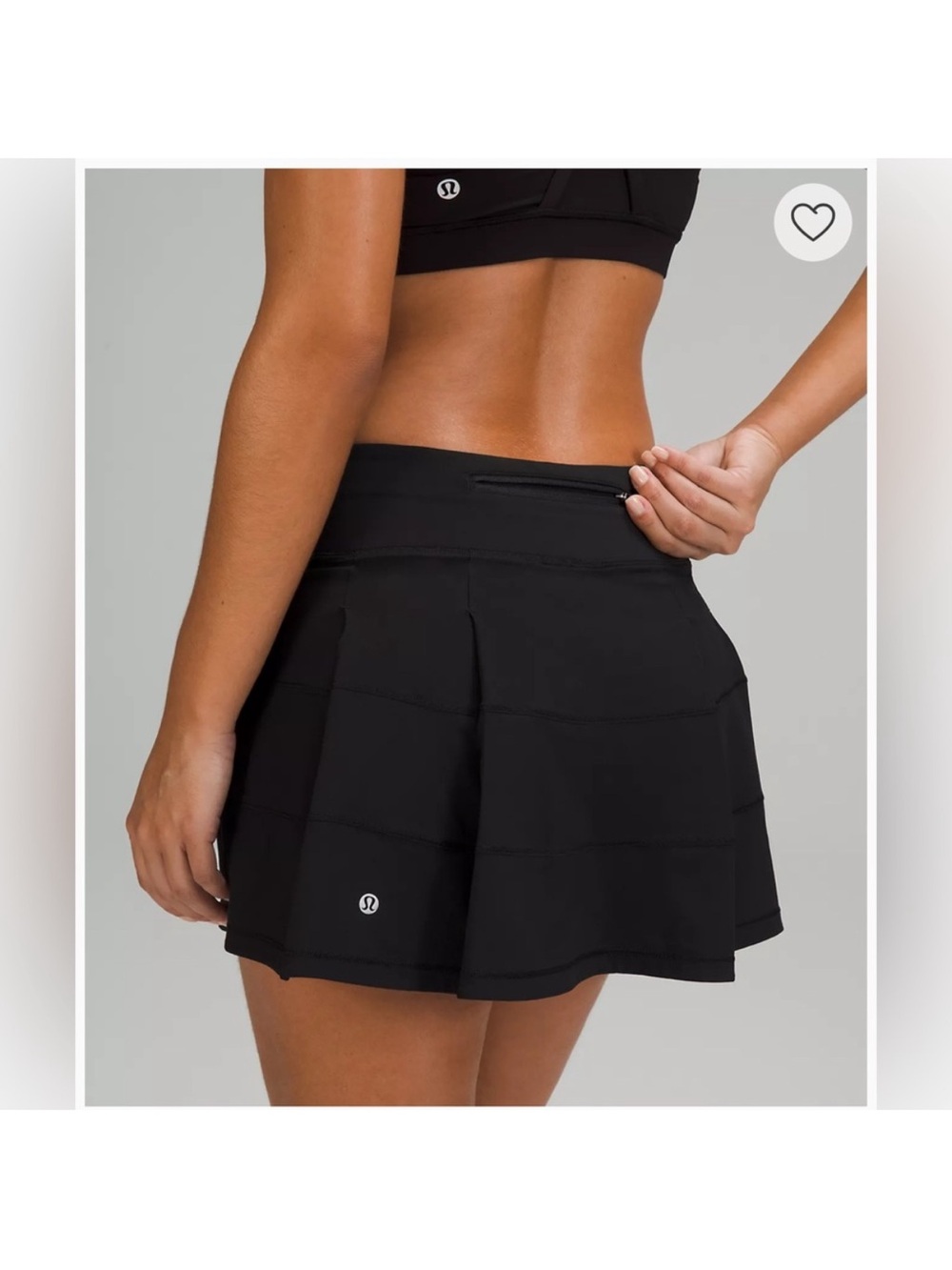 Lululemon Pace Rival Skirt Stretch Black Sz 6 Tennis Golf Running Cheerleading